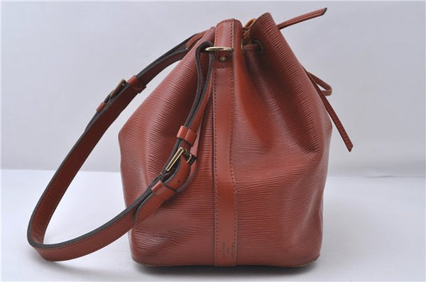 Authentic Louis Vuitton Epi Petit Noe Shoulder Bag Brown M44108 LV 4201D