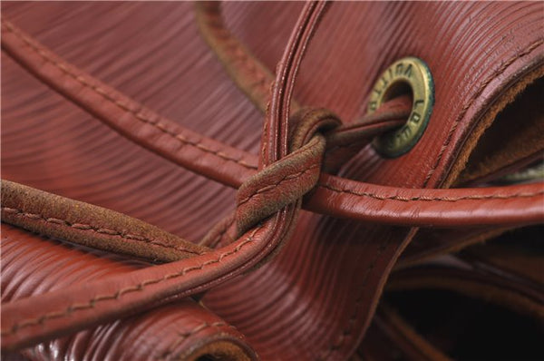 Authentic Louis Vuitton Epi Petit Noe Shoulder Bag Brown M44108 LV 4201D