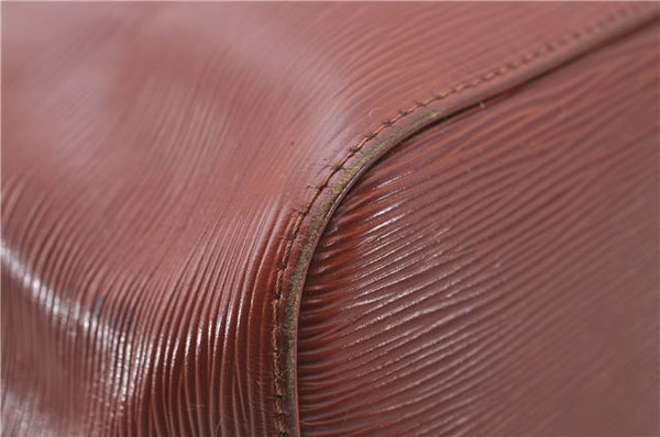 Authentic Louis Vuitton Epi Petit Noe Shoulder Bag Brown M44108 LV 4201D