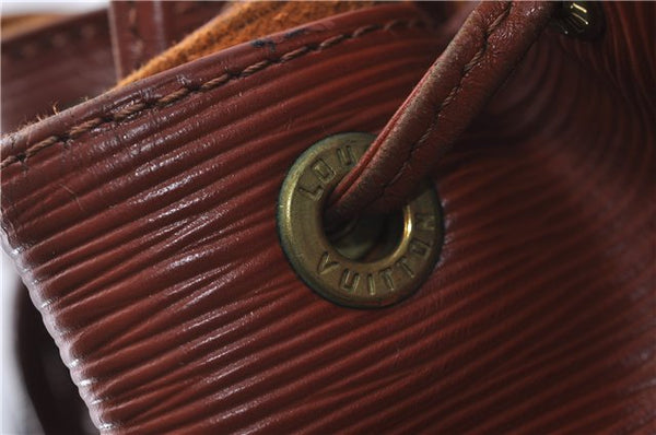 Authentic Louis Vuitton Epi Petit Noe Shoulder Bag Brown M44108 LV 4201D