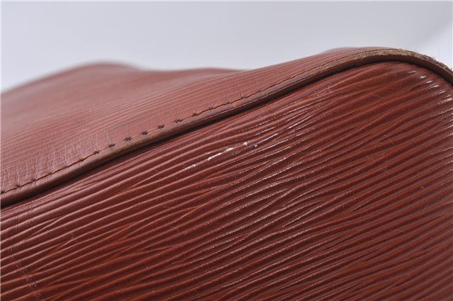 Authentic Louis Vuitton Epi Petit Noe Shoulder Bag Brown M44108 LV 4201D