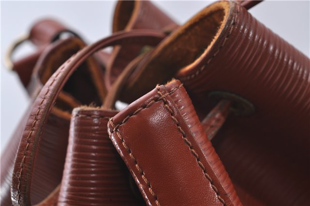 Authentic Louis Vuitton Epi Petit Noe Shoulder Bag Brown M44108 LV 4201D