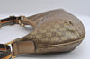 Authentic GUCCI GG Crystal Shoulder Cross Body Bag PVC Leather 181092 Gold 4201I