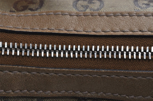 Authentic GUCCI GG Crystal Shoulder Cross Body Bag PVC Leather 181092 Gold 4201I