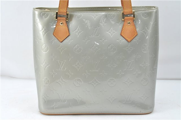 Authentic Louis Vuitton Vernis Houston Shoulder Bag M91053 Light Green LV 4202D