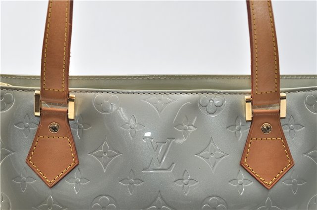 Authentic Louis Vuitton Vernis Houston Shoulder Bag M91053 Light Green LV 4202D