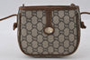 Authentic GUCCI GG Plus Shoulder Cross Body Bag Purse PVC Leather Brown 4202I