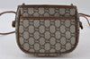 Authentic GUCCI GG Plus Shoulder Cross Body Bag Purse PVC Leather Brown 4202I