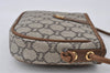 Authentic GUCCI GG Plus Shoulder Cross Body Bag Purse PVC Leather Brown 4202I