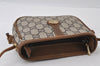 Authentic GUCCI GG Plus Shoulder Cross Body Bag Purse PVC Leather Brown 4202I