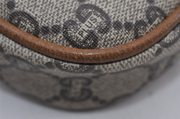 Authentic GUCCI GG Plus Shoulder Cross Body Bag Purse PVC Leather Brown 4202I