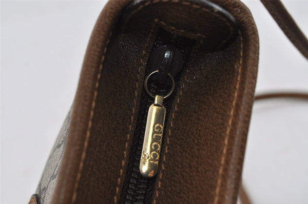 Authentic GUCCI GG Plus Shoulder Cross Body Bag Purse PVC Leather Brown 4202I
