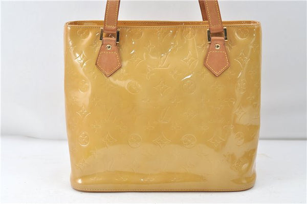 Authentic Louis Vuitton Vernis Houston Shoulder Hand Bag Yellow M91055 LV 4203D