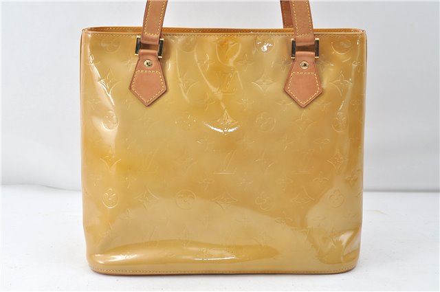 Authentic Louis Vuitton Vernis Houston Shoulder Hand Bag Yellow M91055 LV 4203D