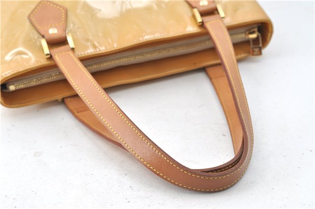 Authentic Louis Vuitton Vernis Houston Shoulder Hand Bag Yellow M91055 LV 4203D