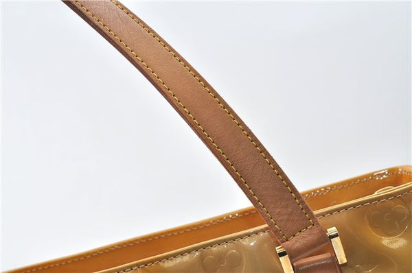 Authentic Louis Vuitton Vernis Houston Shoulder Hand Bag Yellow M91055 LV 4203D