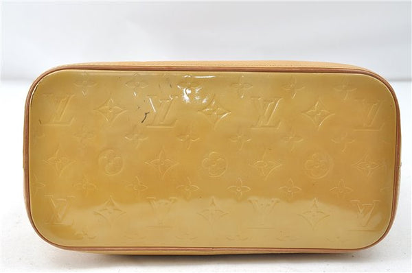 Authentic Louis Vuitton Vernis Houston Shoulder Hand Bag Yellow M91055 LV 4203D