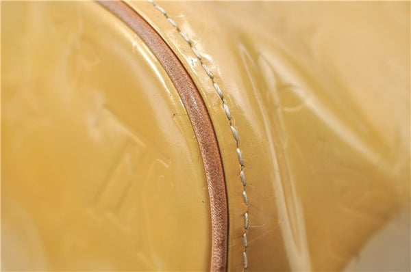 Authentic Louis Vuitton Vernis Houston Shoulder Hand Bag Yellow M91055 LV 4203D