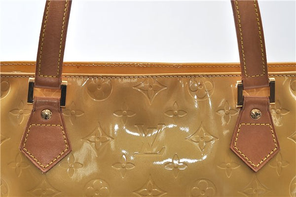 Authentic Louis Vuitton Vernis Houston Shoulder Hand Bag Yellow M91055 LV 4203D