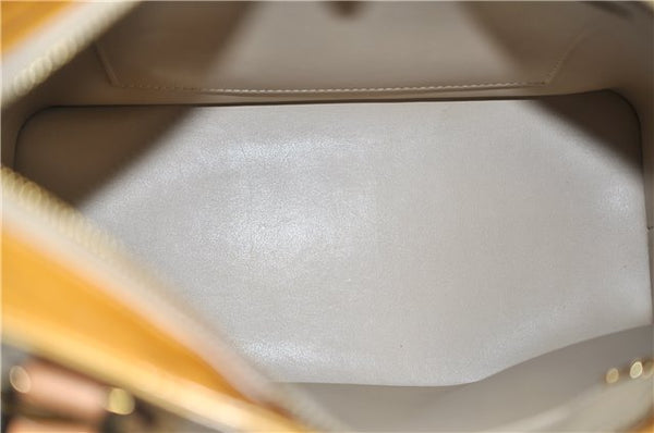 Authentic Louis Vuitton Vernis Houston Shoulder Hand Bag Yellow M91055 LV 4203D