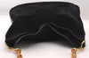Authentic GUCCI Bamboo 2Way Shoulder Tote Bag Suede Leather Black Junk 4203I