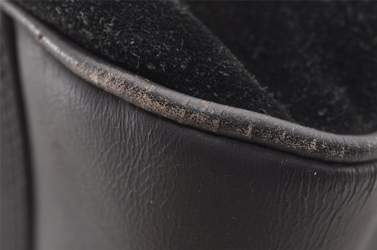 Authentic GUCCI Bamboo 2Way Shoulder Tote Bag Suede Leather Black Junk 4203I