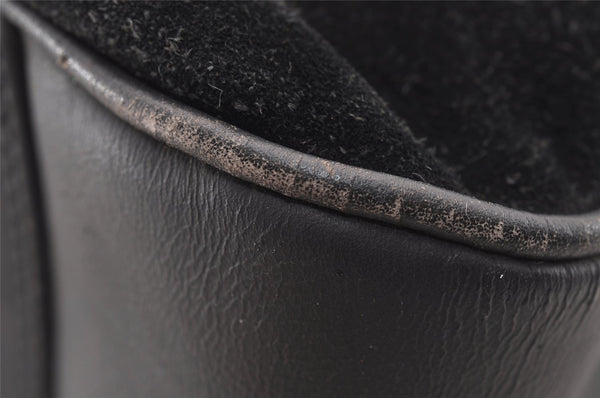 Authentic GUCCI Bamboo 2Way Shoulder Tote Bag Suede Leather Black Junk 4203I