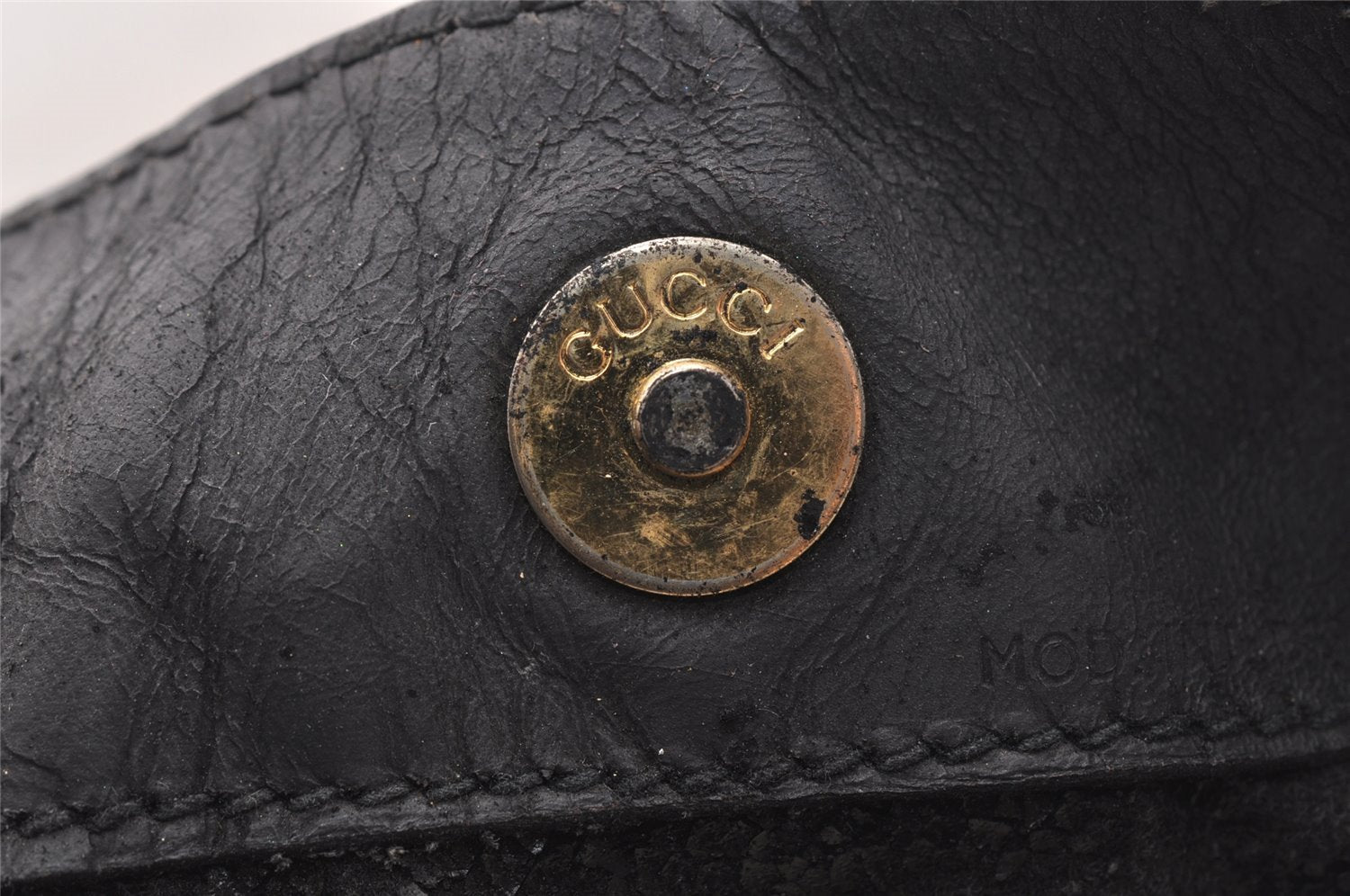 Authentic GUCCI Bamboo 2Way Shoulder Tote Bag Suede Leather Black Junk 4203I