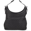 Authentic GUCCI Vintage Shoulder Tote Bag GG Canvas Leather 106242 Black 4205I