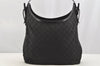 Authentic GUCCI Vintage Shoulder Tote Bag GG Canvas Leather 106242 Black 4205I