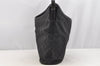 Authentic GUCCI Vintage Shoulder Tote Bag GG Canvas Leather 106242 Black 4205I