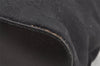 Authentic GUCCI Vintage Shoulder Tote Bag GG Canvas Leather 106242 Black 4205I