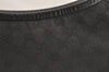 Authentic GUCCI Vintage Shoulder Tote Bag GG Canvas Leather 106242 Black 4205I