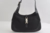 Authentic GUCCI Jackie Shoulder Hand Bag Purse Nylon Leather 0013306 Black 4206I