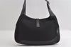 Authentic GUCCI Jackie Shoulder Hand Bag Purse Nylon Leather 0013306 Black 4206I