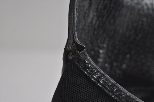 Authentic GUCCI Jackie Shoulder Hand Bag Purse Nylon Leather 0013306 Black 4206I