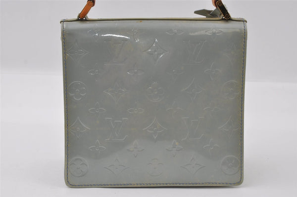 Authentic Louis Vuitton Vernis Spring Street Hand Bag Light Blue M91216 LV 4209I