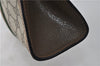 Authentic GUCCI Web Sherry Line Clutch Hand Bag Purse GG PVC Leather Brown 4210D