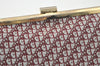 Authentic Christian Dior Trotter Clutch Bag Canvas Leather Bordeaux Box 4210I