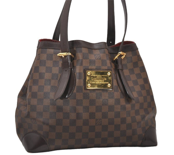 Authentic Louis Vuitton Damier Hampstead MM Shoulder Tote Bag N51204 LV 4211I