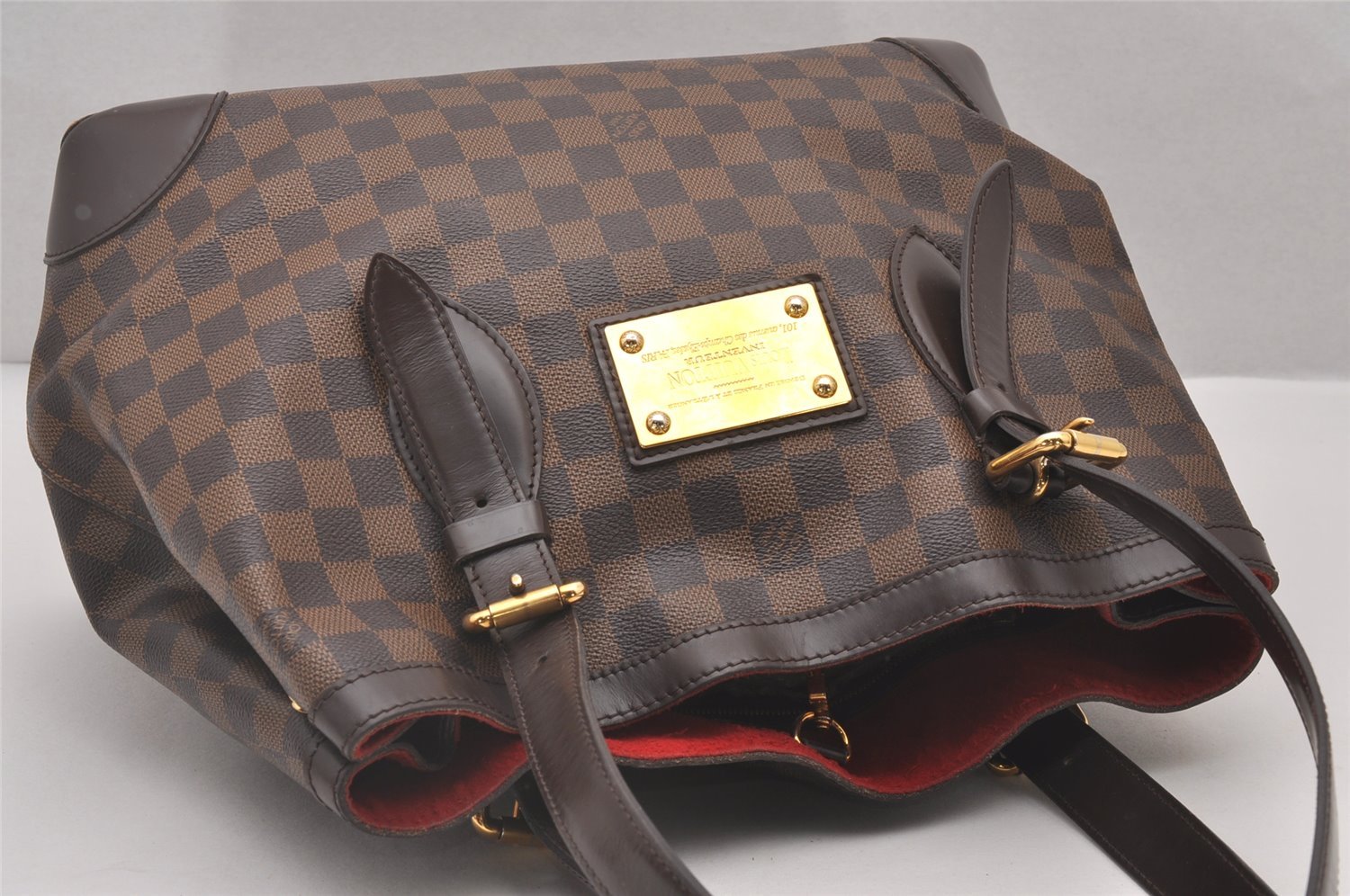 Authentic Louis Vuitton Damier Hampstead MM Shoulder Tote Bag N51204 LV 4211I