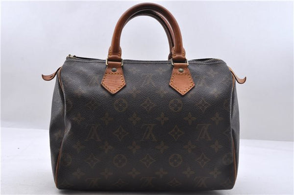 Authentic Louis Vuitton Monogram Speedy 25 Boston Hand Bag M41528 LV Junk 4214D
