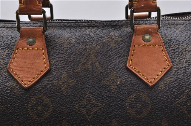 Authentic Louis Vuitton Monogram Speedy 25 Boston Hand Bag M41528 LV Junk 4214D