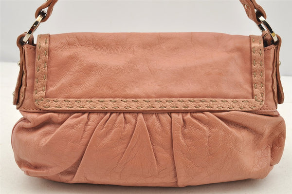 Authentic FENDI Selleria Vintage Shoulder Hand Bag Purse Leather Pink 4215I