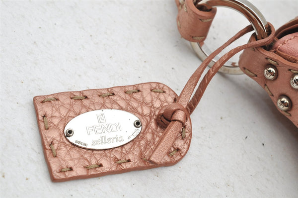 Authentic FENDI Selleria Vintage Shoulder Hand Bag Purse Leather Pink 4215I