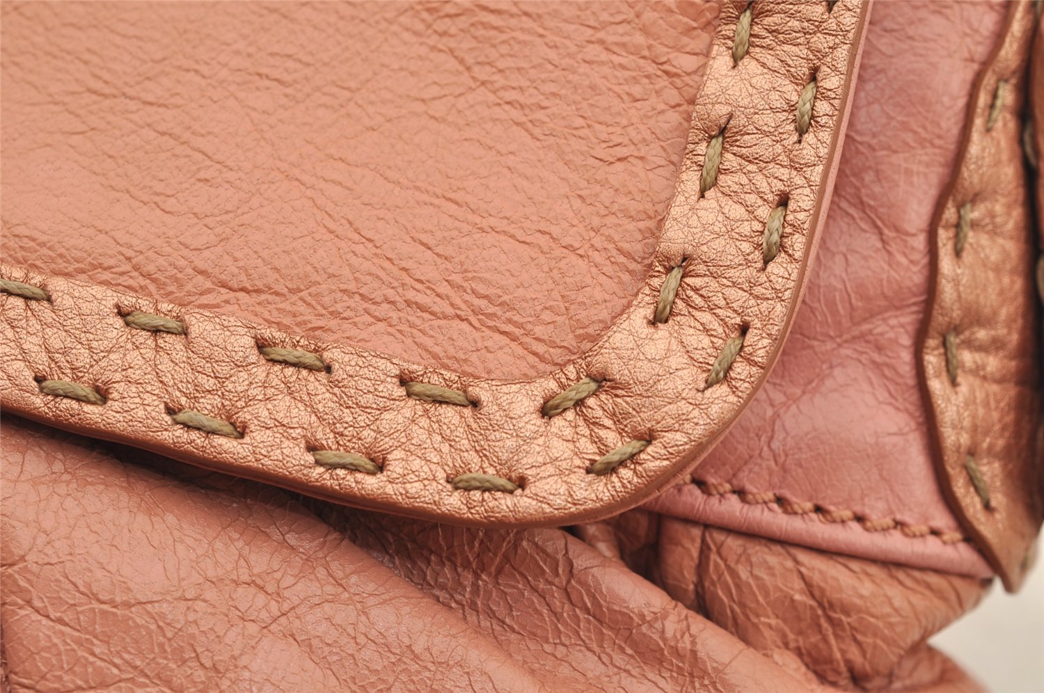 Authentic FENDI Selleria Vintage Shoulder Hand Bag Purse Leather Pink 4215I