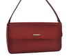 Authentic BURBERRY Vintage Leather Shoulder Hand Bag Purse Red 4216I