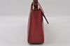 Authentic BURBERRY Vintage Leather Shoulder Hand Bag Purse Red 4216I