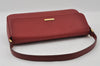 Authentic BURBERRY Vintage Leather Shoulder Hand Bag Purse Red 4216I