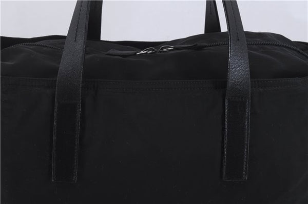 Authentic PRADA Nylon Leather Shoulder Tote Bag Black 4217D